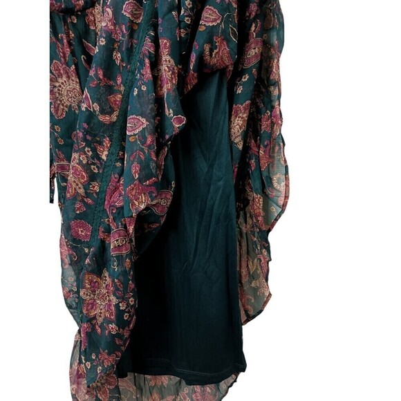 Band of the Free BOG Dress Small Run the World Pine Berry Boho Floral Flowy Midi - Picture 15 of 16